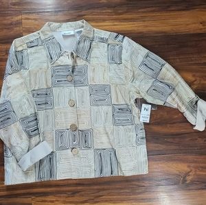 JCPenney Units pxl top linen & cotton nwt